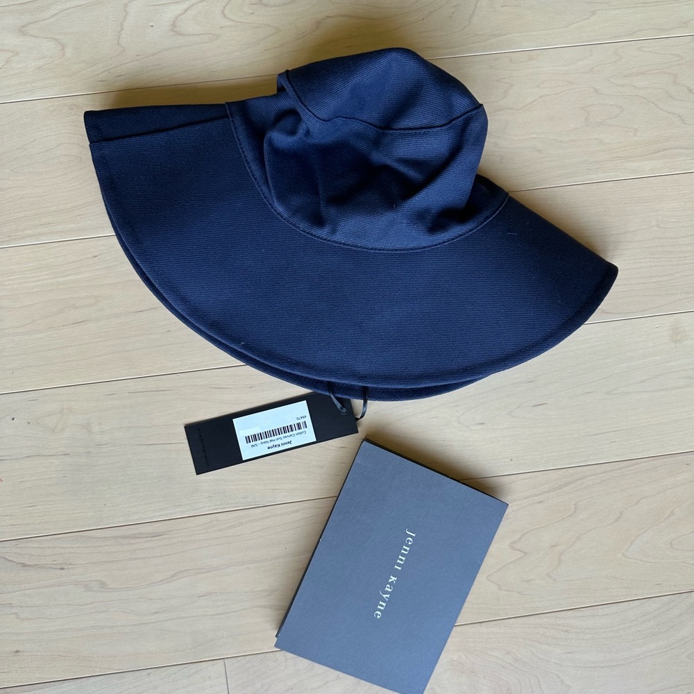 Jenni Kayne navy blue sun hat cotton canvas sunhat nwt new with tags s/m